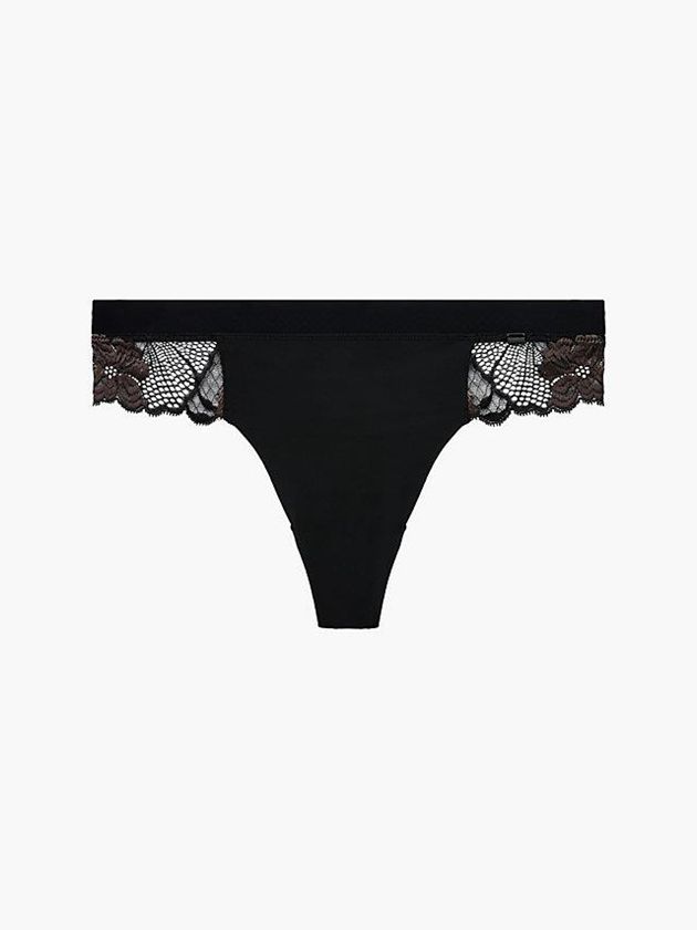 Calvin Klein USA Perfectly Fit Flex Womens Thong Black 7108435-RA